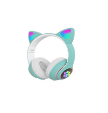 Навушники CAT з котячими вушками STN-28 Bluetooth (Рожевий,Синій,Бірюза,Чорний)(60)