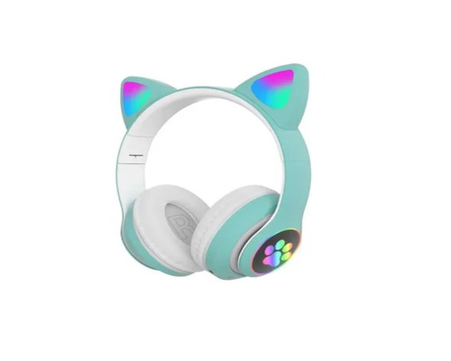 Навушники CAT з котячими вушками STN-28 Bluetooth (Рожевий,Синій,Бірюза,Чорний)(60)