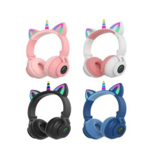 Навушники CAT з котячими вушками STN-27 Bluetooth (Чорний, Синій, Рожевий) (60)