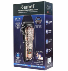 Машинка для стрижки волосся та бороди акумуляторна бездротова Kemei LFJ KM-2616 (24)