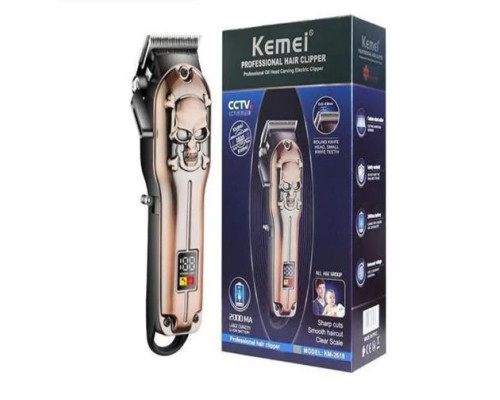 Машинка для стрижки волосся та бороди акумуляторна бездротова Kemei LFJ KM-2618 (24)