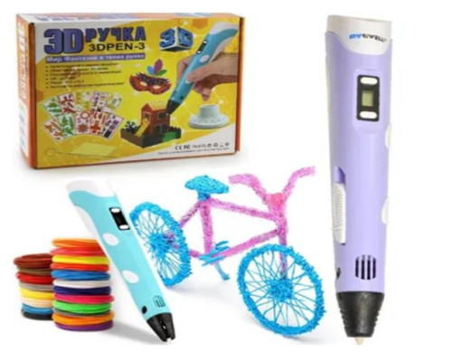 No.3D ручка для малювання 3D PEN-3 з трафаретом P62-2 (40)