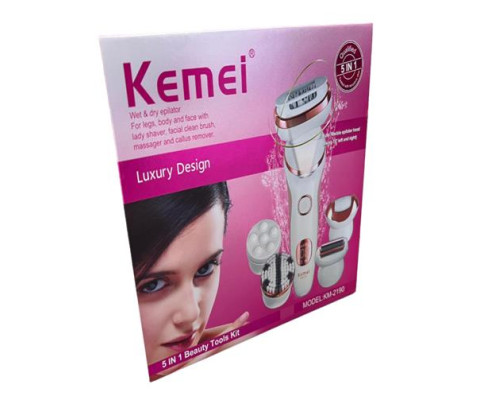 Епілятор kemei km-2190 5в1 жіночий зі змінними насадками (20)