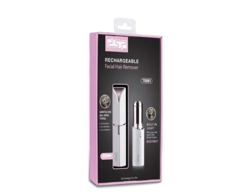 Електробритва жіноча електрична для обличчя для сухого гоління White/Pink DSP 70081 (100)
