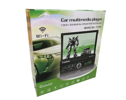 Автомагнітола1DIN з висувним екраном 7" Android 7110A (10)