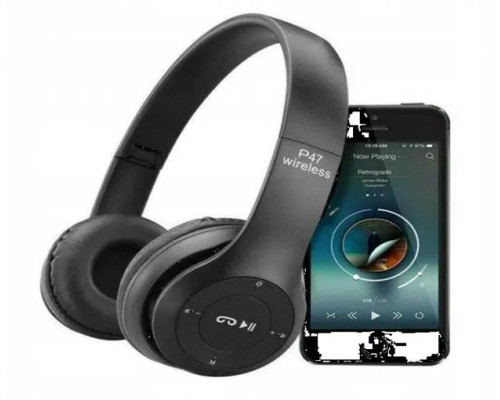 No.Навушники бездротові BLUETOOTH мікрофон P47 (Білий, Чорний, Червоний, Синій, Жовтий) (100)