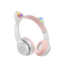 Бездротові навушники Bluetooth CAT XY-204 з LED підсвічуванням (Синій,Рожевий,Блакитний,Фіолетовий,Сірий) (60)