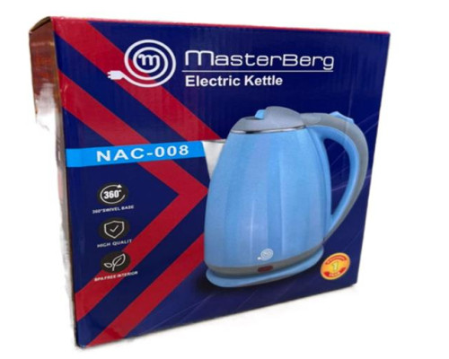 Чайник електричний пластик Masterberg (блакитний, рожевий, білий) 2L NAC-008 (16)