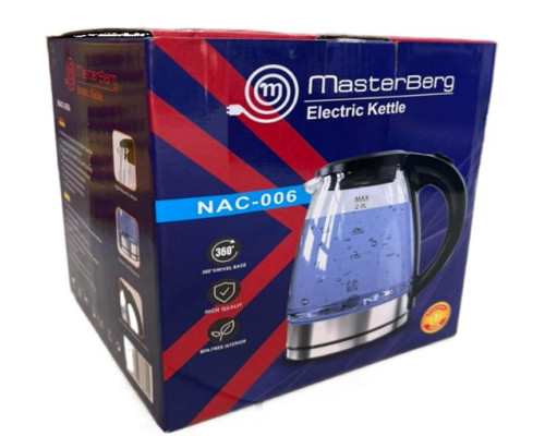 Чайник електричний скляний Masterberg 2L NAC-006 (12)