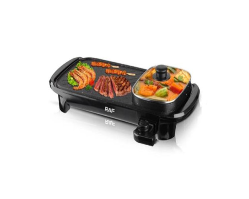 Гриль електричний 2в1 з ємністю для приготування RAF R.5303 1500W (8)