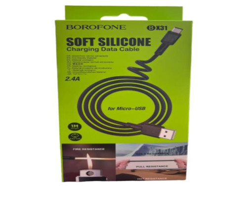 Кабель BOROFONE BX31 2.4A SOFT SILICONE MICRO (144)
