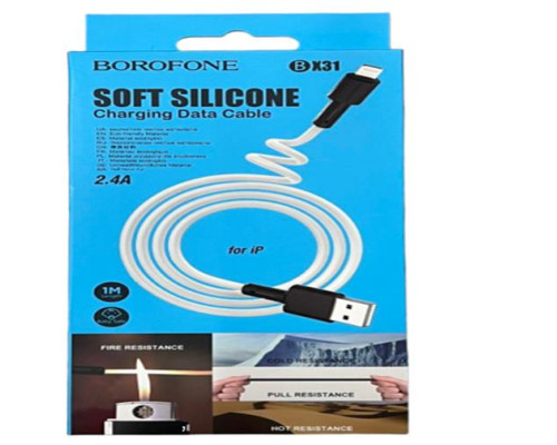 Кабель BOROFONE BX31 SILICONE 2.4A 1m IPHONE (144)