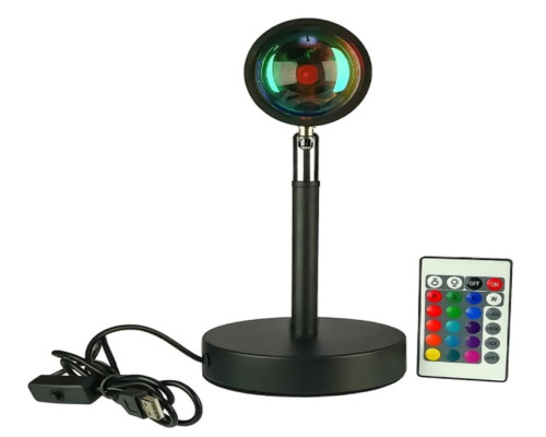 Проекційна лампа SUNSET RGB з ефектом заходу сонця з пультом LK202307-48/LK202309-24 (60)