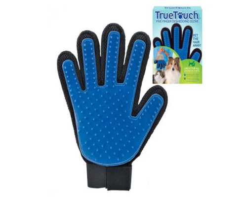 Рукавичка для вичісування вовни True Touch UTM Чорно-синя 4159-3 (200)